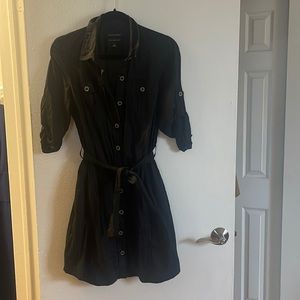 Banana Republic black shirt dress. Beautiful lightweight Italian fabric!